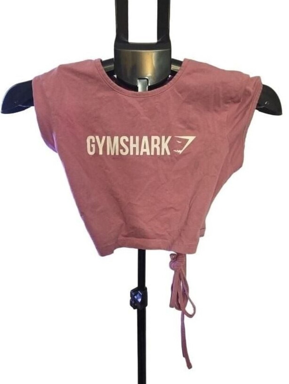Gymshark Women's Ribbon Capped Sleeve Crop Top Dusky Pink Size S